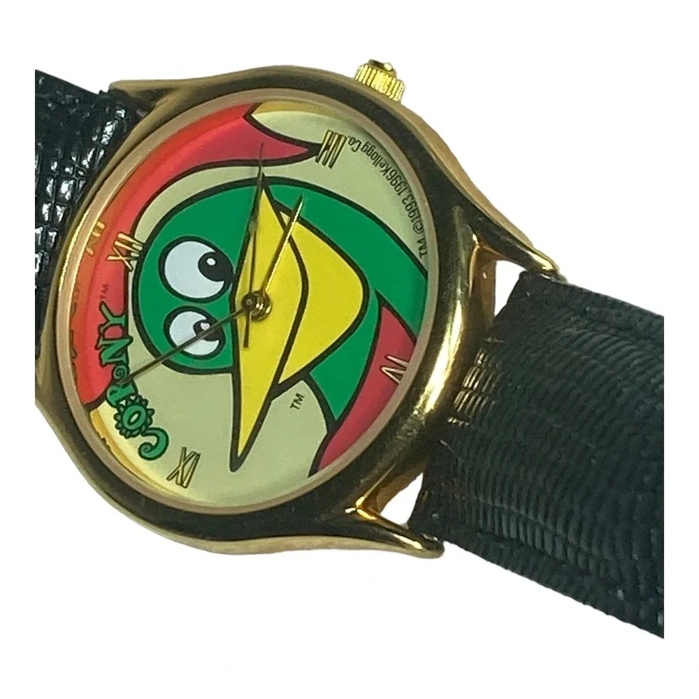 Vintage Corny Kellogg's Corn Flakes Cereal Advertisement Rooster Leather Band